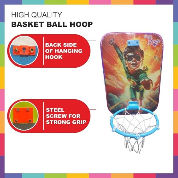 ToyGenie Basketball Hanging Board Net for Kids with characters - Image 4