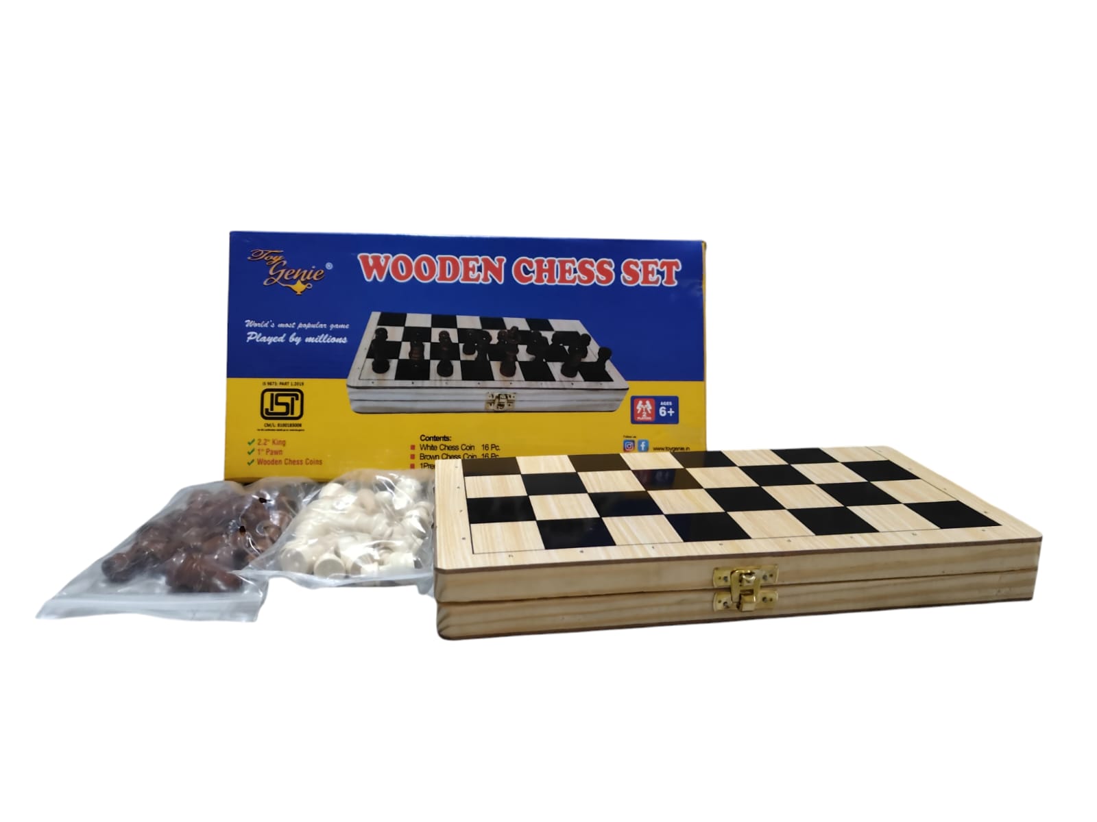 ToyGenie Wooden Chess Board Set