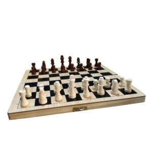 ToyGenie Wooden Chess Foldable Board Set