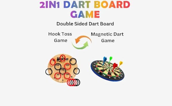 ToyGenie 2-in-1 Hook Toss and Magnetic Dart Board(big) - Image 2