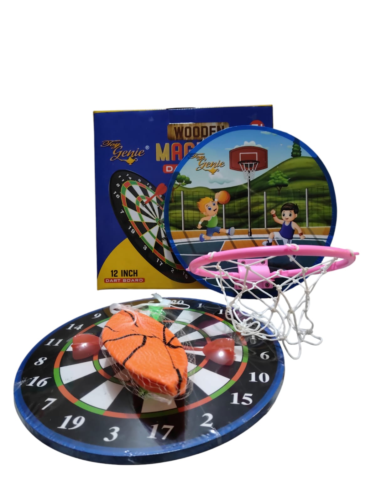 Basketball and Magnetic dart board for Kids and Adults suitable for Indoor and outdoor activity